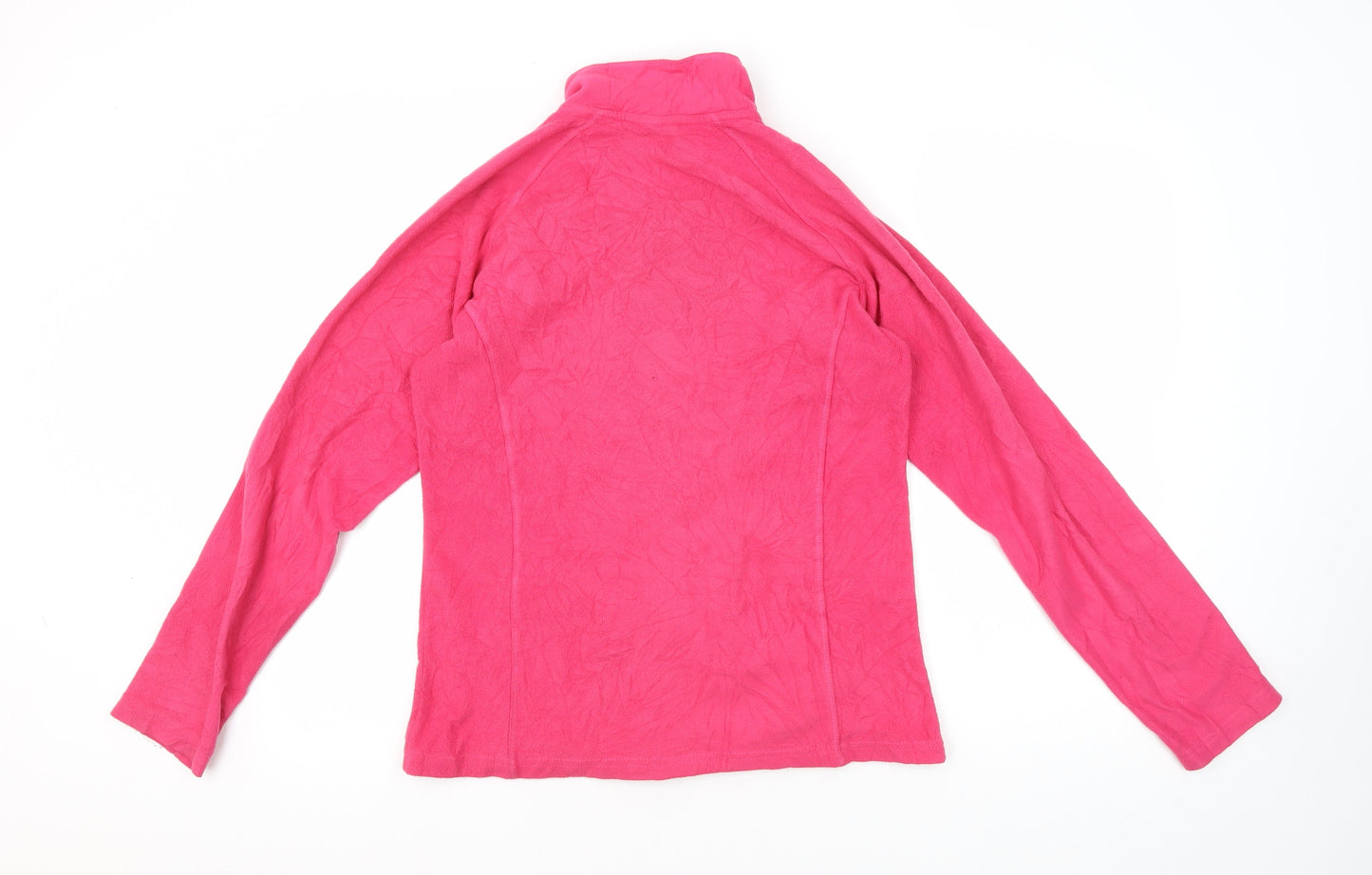 SHAMP Women's Pink Basic Fleece Jacket, Size 10, Full Zip