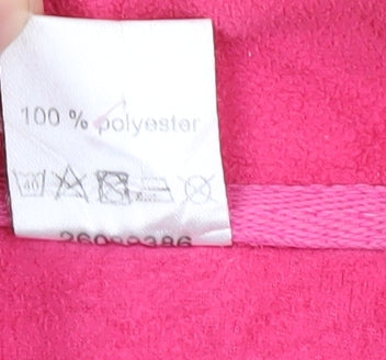SHAMP Women's Pink Basic Fleece Jacket, Size 10, Full Zip