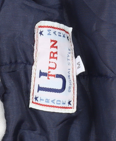 U Turn White Parka Jacket - Unisex M, Hooded & Warm
