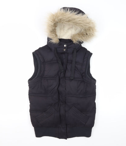 Womens UK Size 10 New Look Black Puffer Jacket