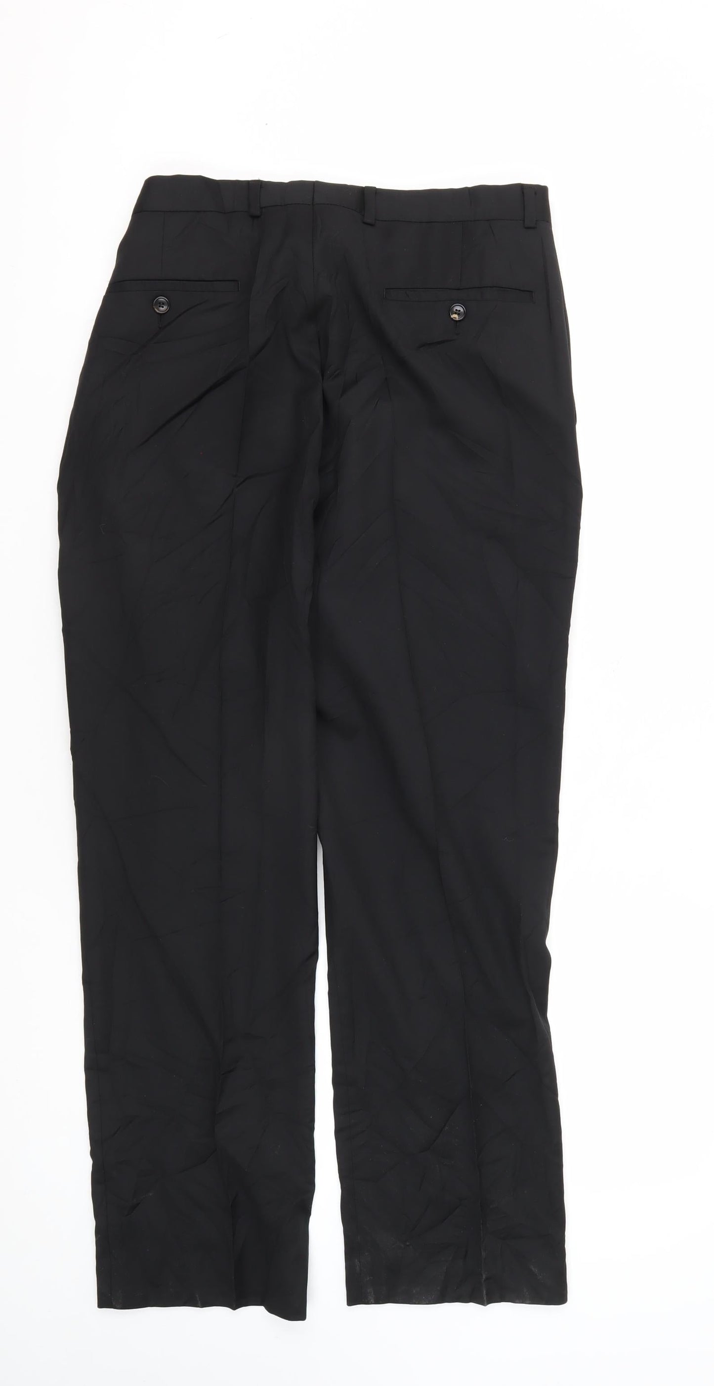 Austin Reed Men's Black Wool Dress Pants 34S