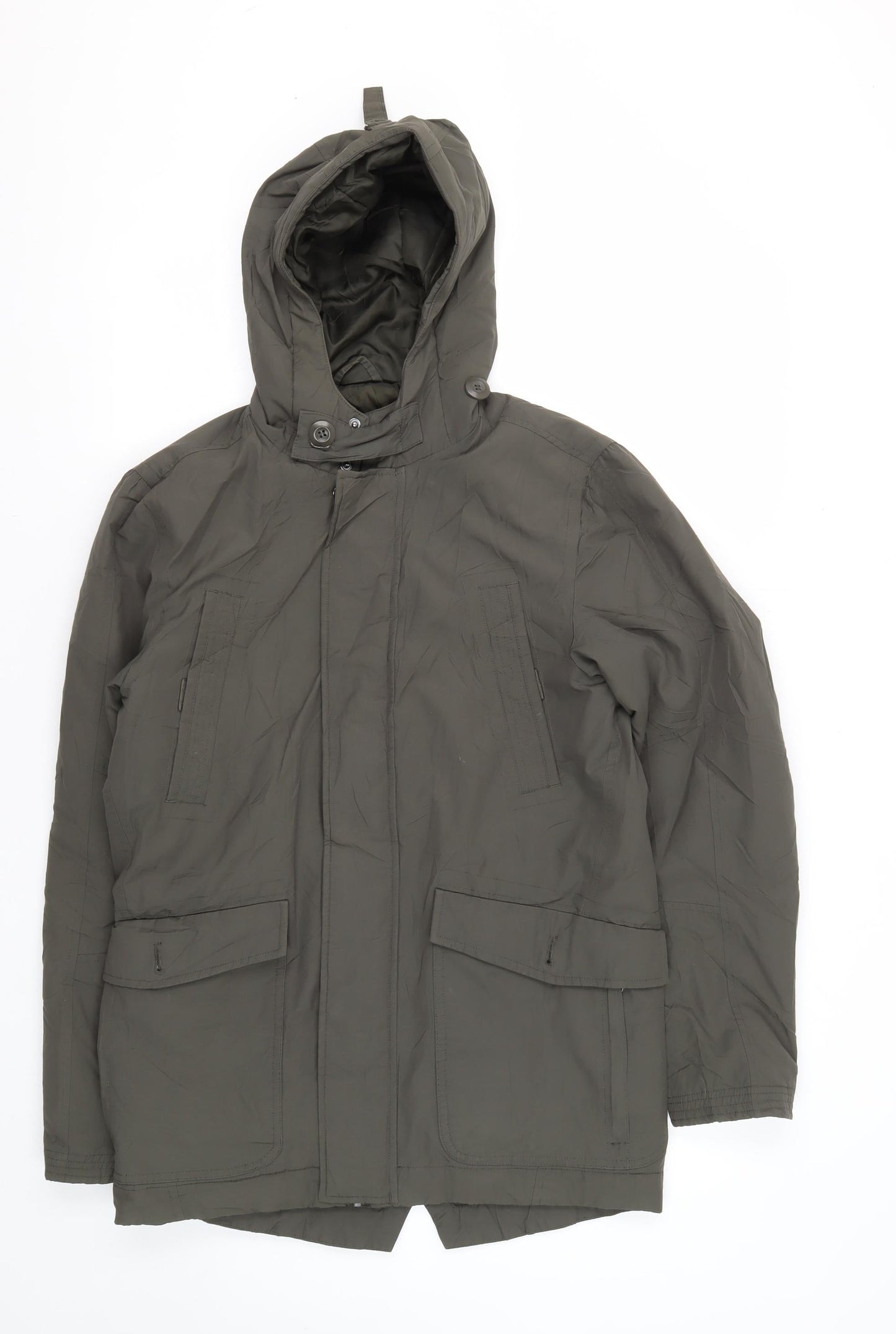 Next Men's Green Parka XS Hooded Casual Jacket