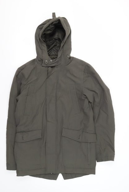 Next Men's Green Parka XS Hooded Casual Jacket