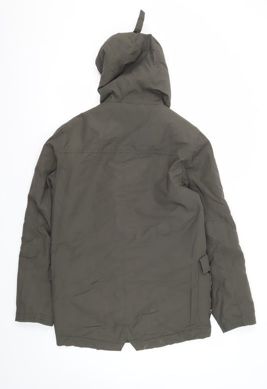 Next Men's Green Parka XS Hooded Casual Jacket