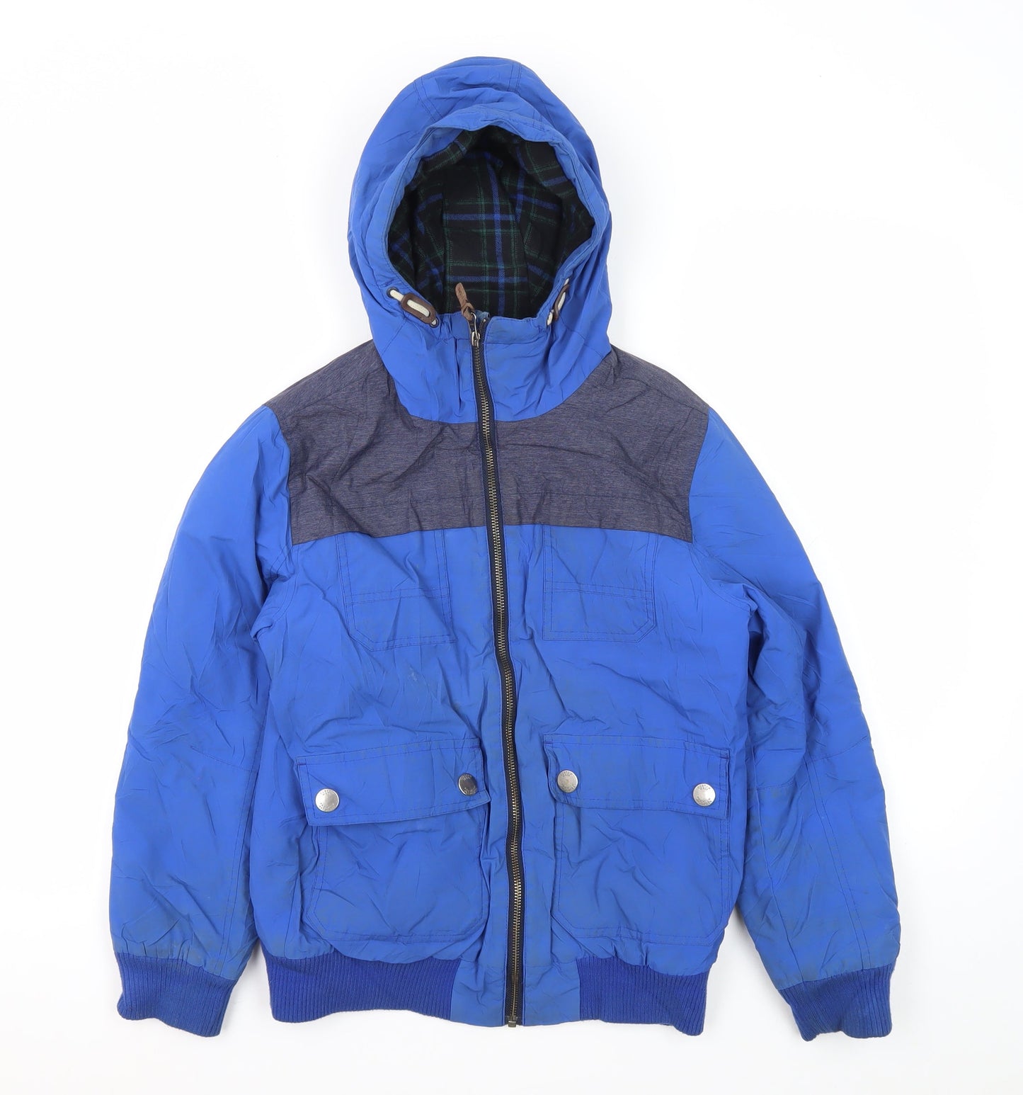 Next Boys Blue Basic Hooded Jacket, 11 Years, Winter Wear