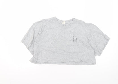 Unisex Adults UK Size M Urban Outfitters Grey Cropped T-Shirt