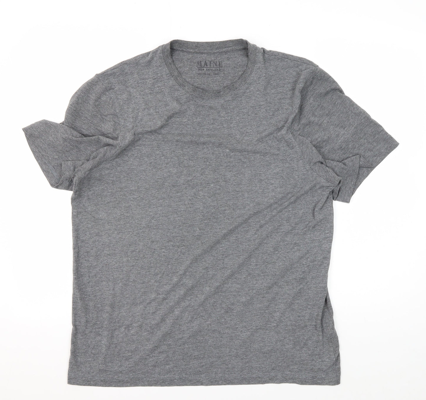 Maine New England Men's Grey S Cotton Blend T-Shirt