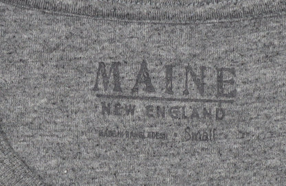 Maine New England Men's Grey S Cotton Blend T-Shirt