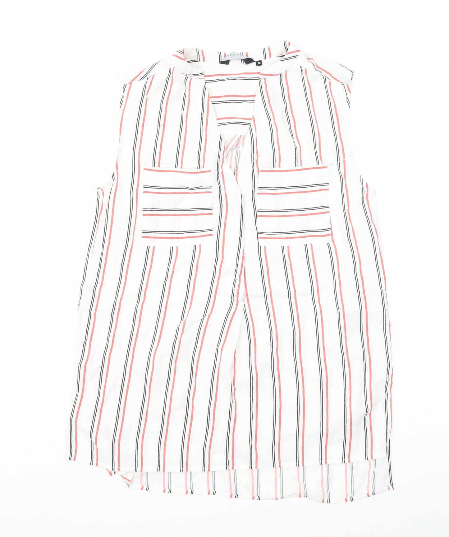Womens UK Size 10 New Look Multicoloured Basic Blouse