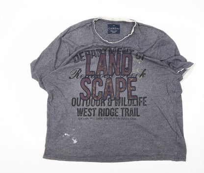 Mens UK Size 2XL C&A Grey  T-Shirt