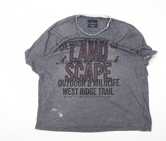 Mens UK Size 2XL C&A Grey  T-Shirt