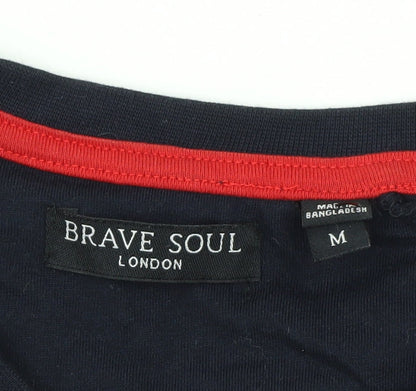 Mens UK Size M Brave Soul Multicoloured  T-Shirt