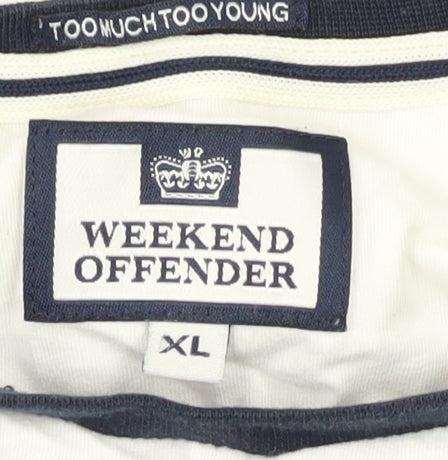 Weekend Offender Men's XL Striped T-Shirt Multicoloured