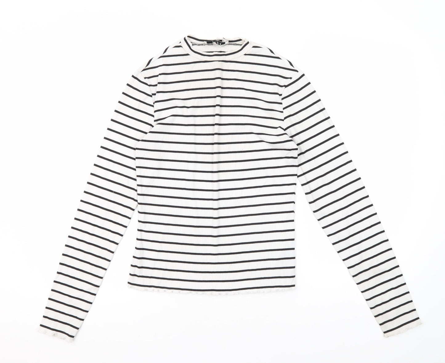 Womens UK Size S NA-KD White Basic T-Shirt