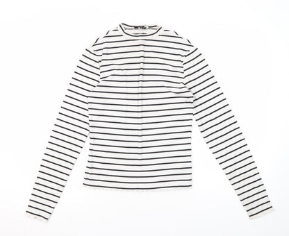 Womens UK Size S NA-KD White Basic T-Shirt