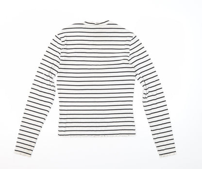 Womens UK Size S NA-KD White Basic T-Shirt