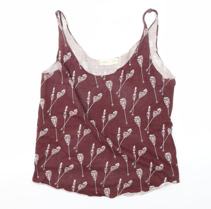 Womens UK Size S Staring at Stars Red Camisole Tank