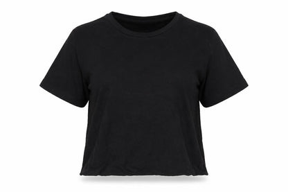 Khaadi Women's Black Basic T-Shirt, Size S, Crew Neck