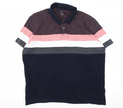 Marks and Spencer Men's XL Multicoloured Striped Polo