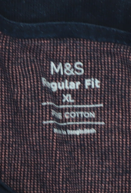 Marks and Spencer Men's XL Multicoloured Striped Polo