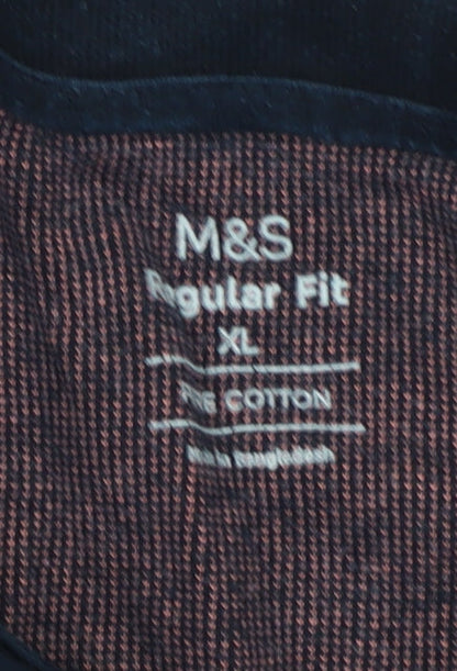 Marks and Spencer Men's XL Multicoloured Striped Polo