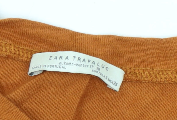 Zara Trafaluc Girls Orange Crew Neck T-Shirt S