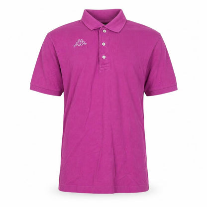 Kappa Men's Pink Polo - Large, Short Sleeve