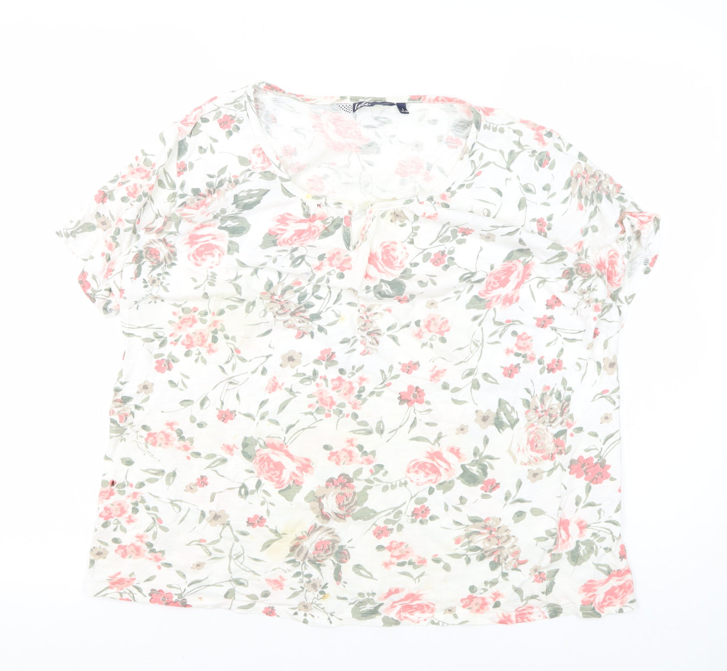 Womens UK Size L Isle Multicoloured Basic T-Shirt