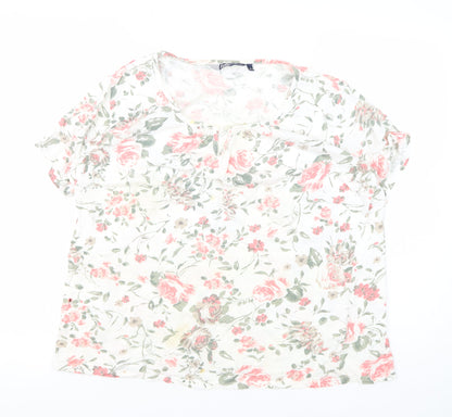 Womens UK Size L Isle Multicoloured Basic T-Shirt
