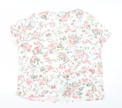 Womens UK Size L Isle Multicoloured Basic T-Shirt