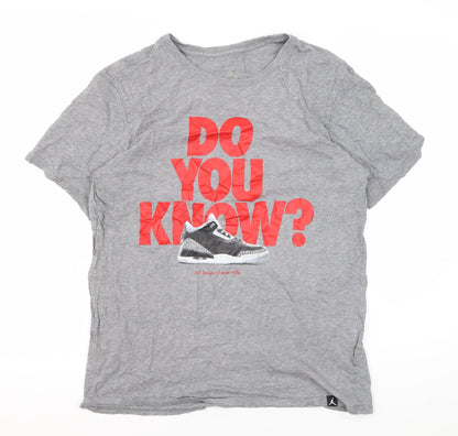 Nike Men's Grey Air Jordan M T-Shirt