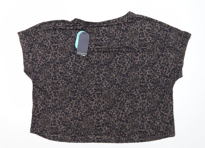 Marks and Spencer Women's Brown Animal Print T-Shirt