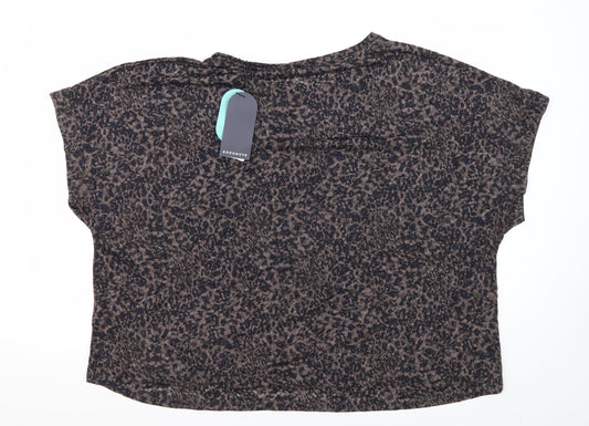 Marks and Spencer Women's Brown Animal Print T-Shirt