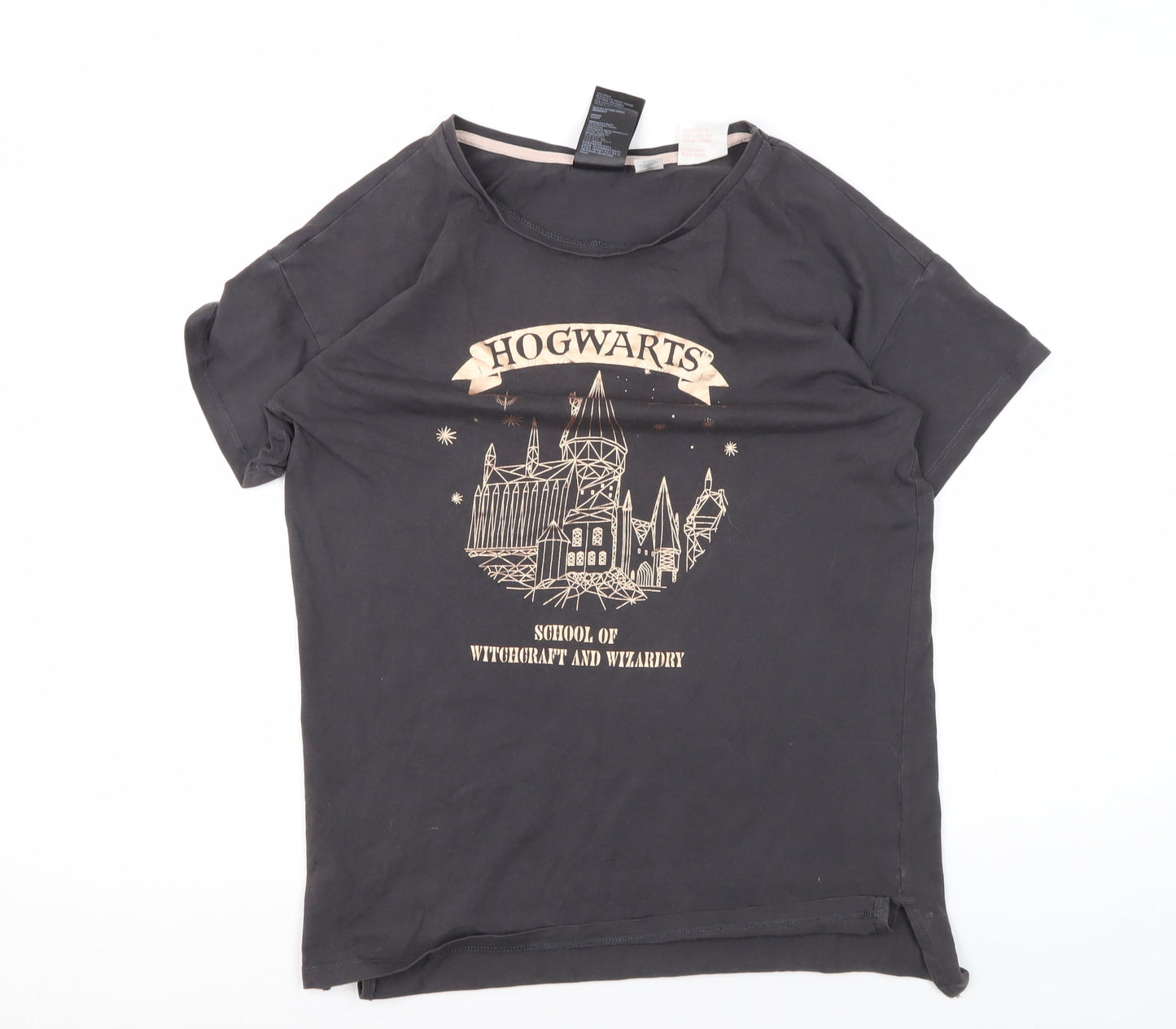 Teens UK Size 12 H&M Black Basic T-Shirt