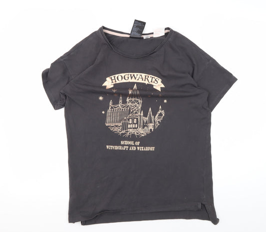 Teens UK Size 12 H&M Black Basic T-Shirt