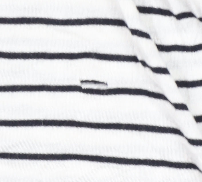 Womens UK Size S H&M White Ringer T-Shirt