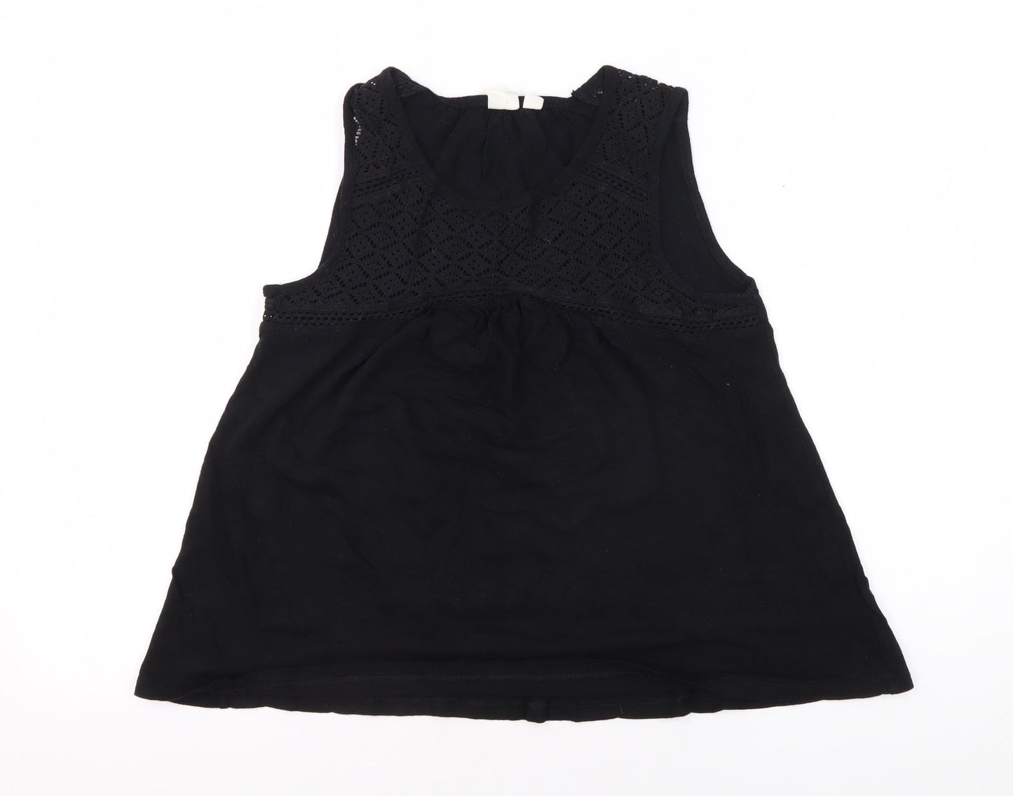 Womens UK Size 2XS Gap Black Basic Tank