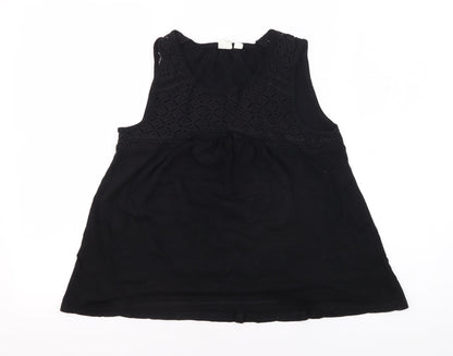 Womens UK Size 2XS Gap Black Basic Tank