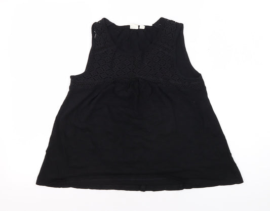 Womens UK Size 2XS Gap Black Basic Tank