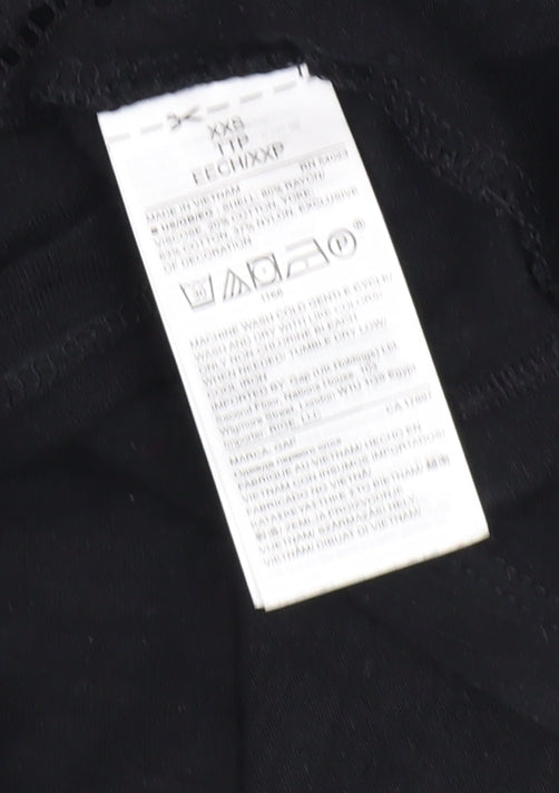 Womens UK Size 2XS Gap Black Basic Tank