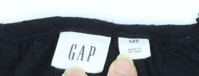 Womens UK Size 2XS Gap Black Basic Tank