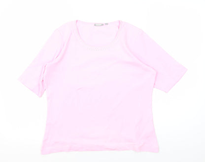 Womens UK Size 8 Rabe Pink Basic T-Shirt