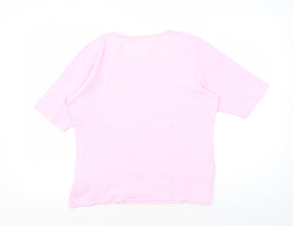 Womens UK Size 8 Rabe Pink Basic T-Shirt