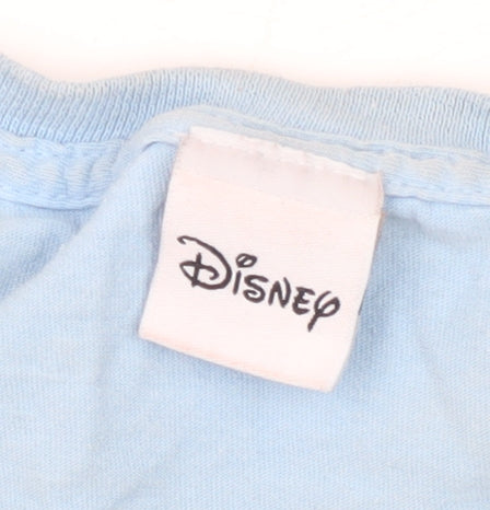 Unisex Adults UK Size XL Disney Blue Basic T-Shirt