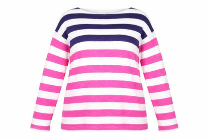 Pomodoro Women's 18 Multicoloured Striped Pullover