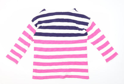 Pomodoro Women's 18 Multicoloured Striped Pullover