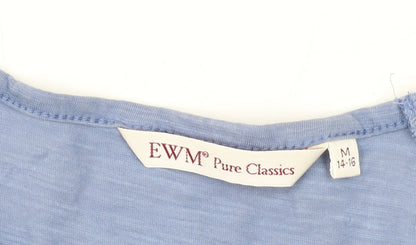 Womens UK Size M EWM Blue Basic T-Shirt