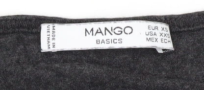 Mango Basics Women's Black Long Sleeve T-Shirt Size 4