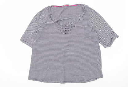 Marks and Spencer Women's Striped T-Shirt, Size 18