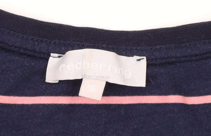 Womens UK Size 16 Red Herring Multicoloured Casual T-Shirt